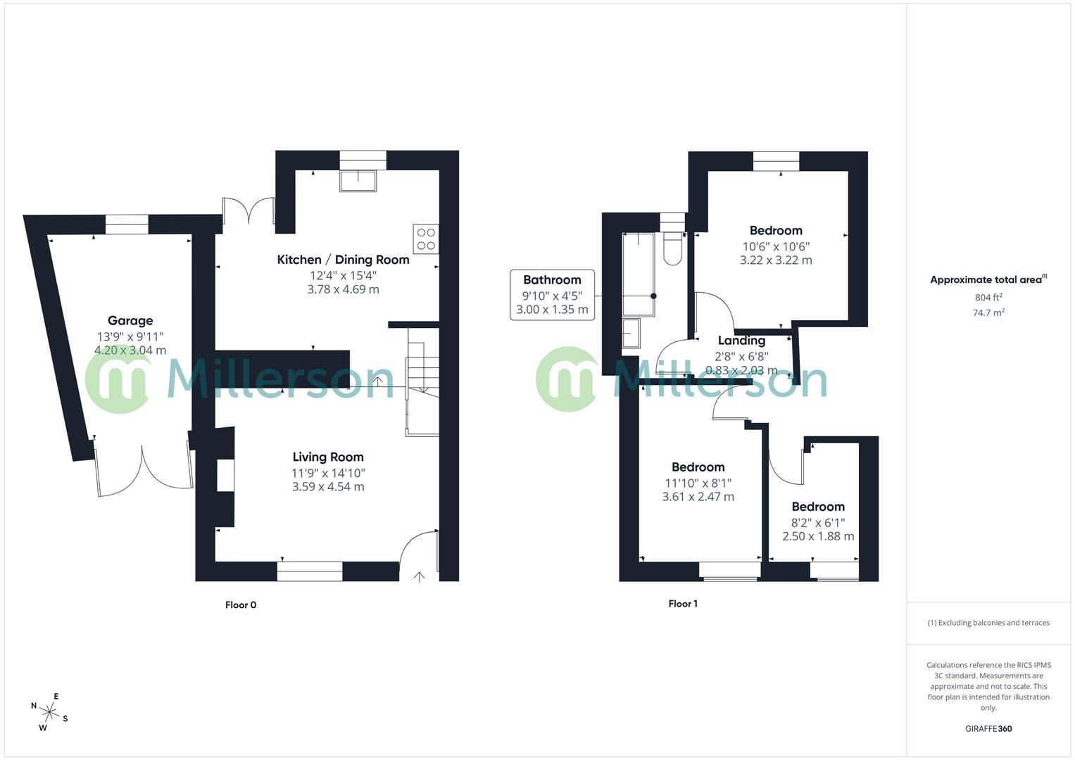 Floorplan for Albert Place, Camborne