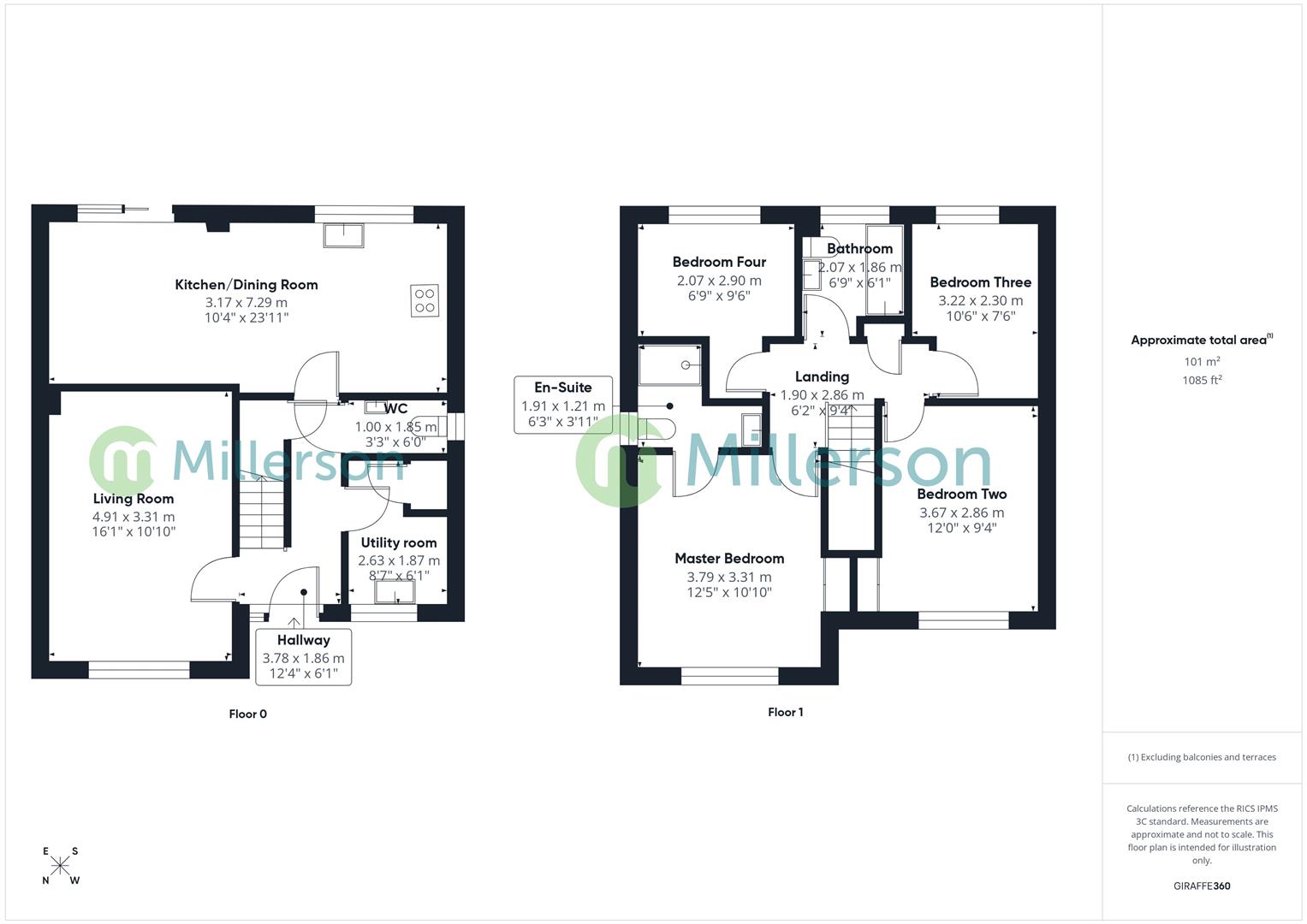 Floorplan for Troon Moor, Troon, Camborne