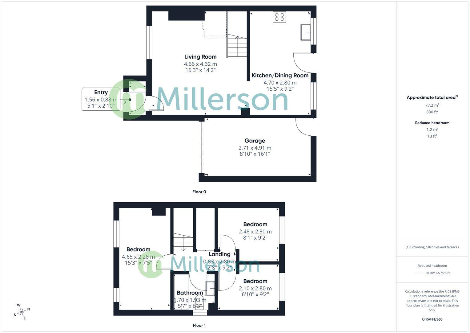 Floorplan for Trethannas Gardens, Praze, Camborne