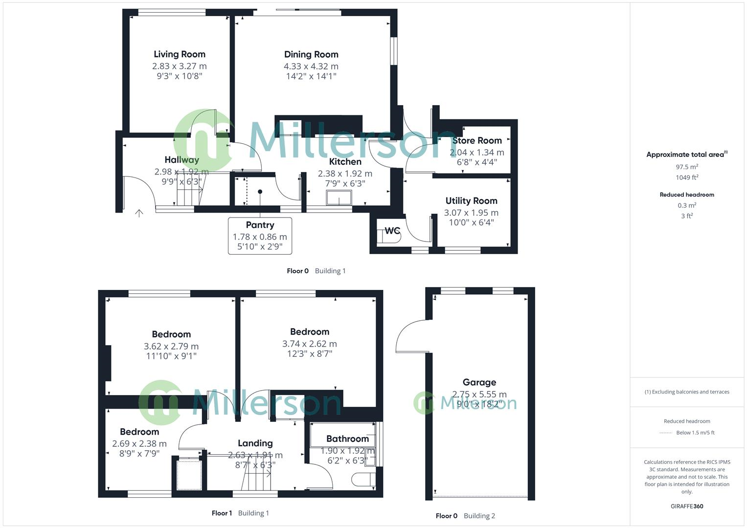 Floorplan for Rosewarne Gate, Camborne