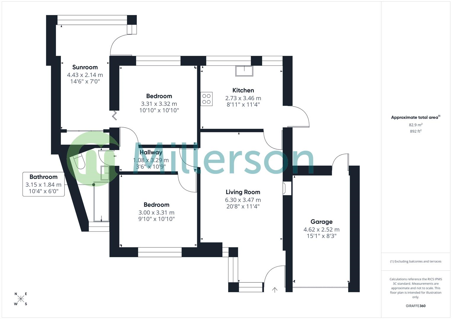 Floorplan for Mount Ambrose, Redruth