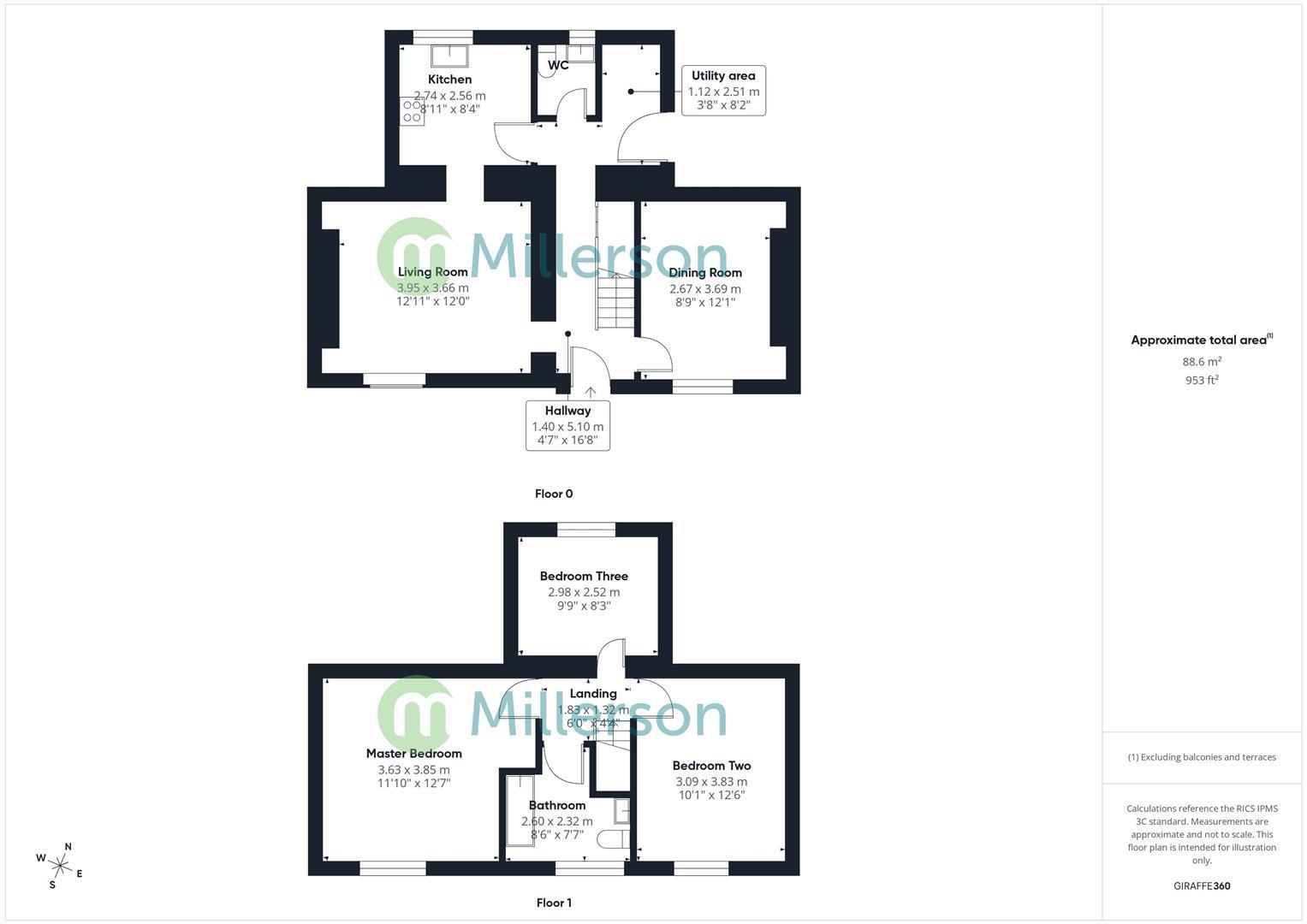 Floorplan for Brokenshire Corner, Carharrack, Redruth