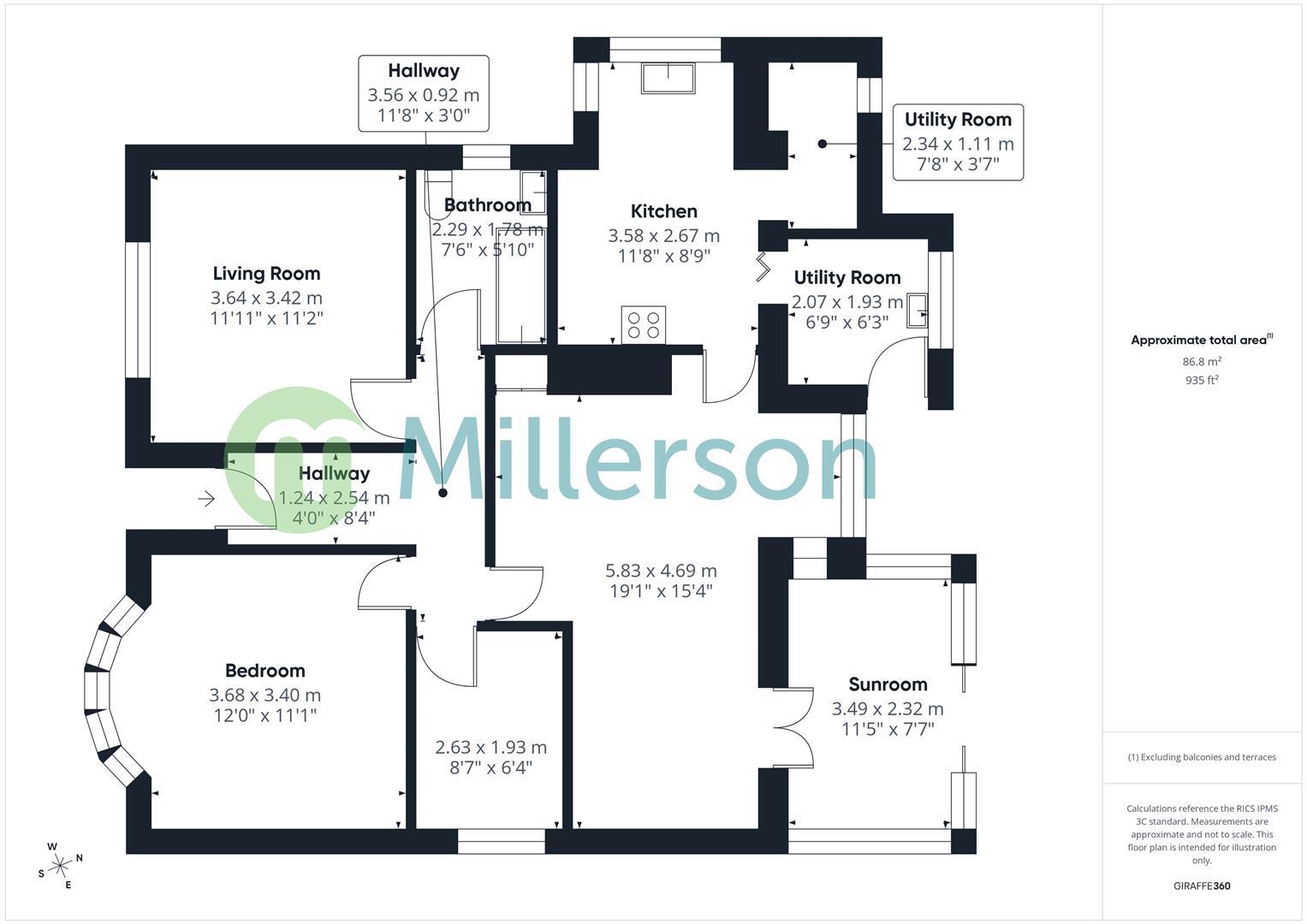 Floorplan for Alexandra Road, Illogan, Redruth