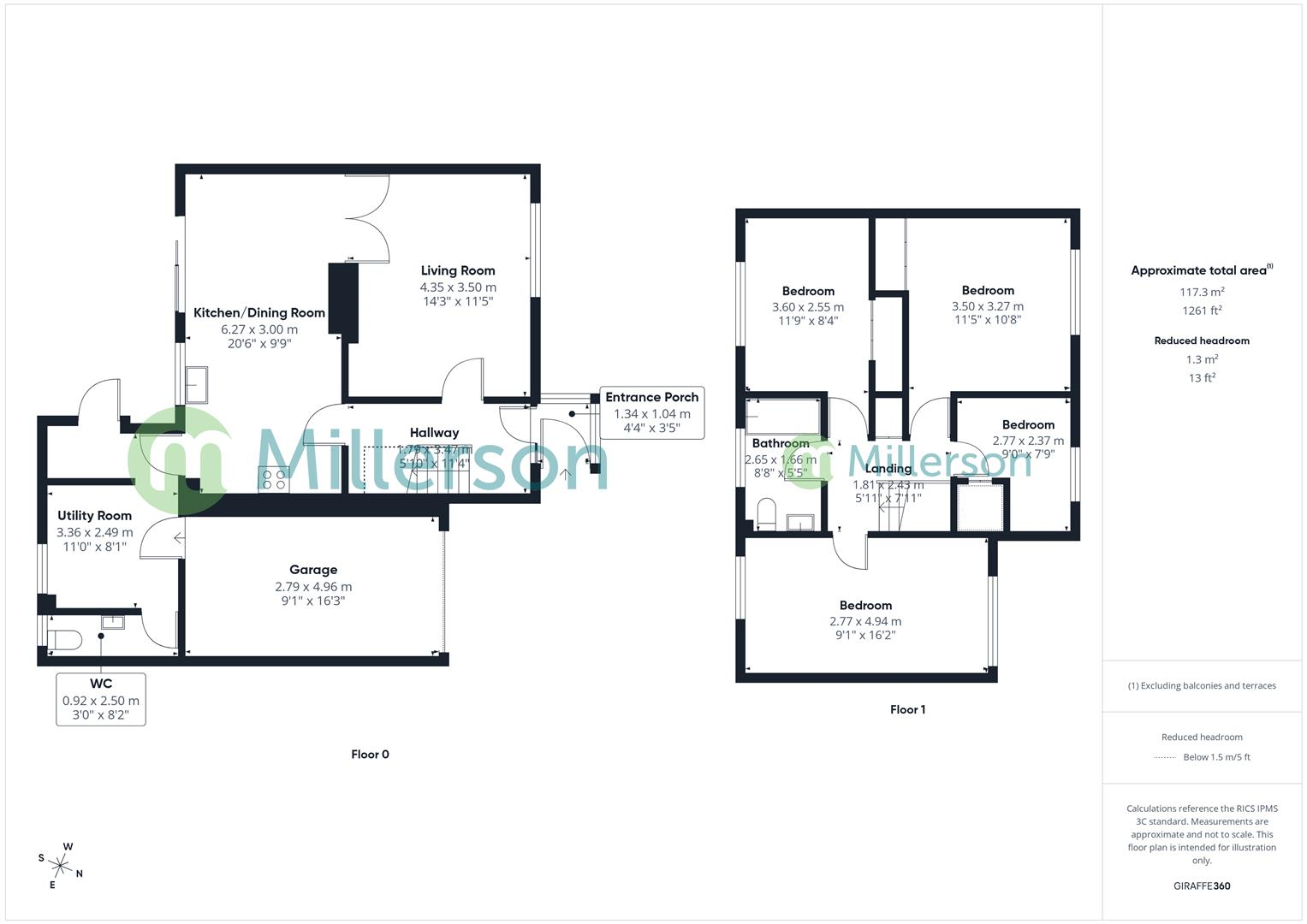 Floorplan for Little Treloweth, Pool, Redruth