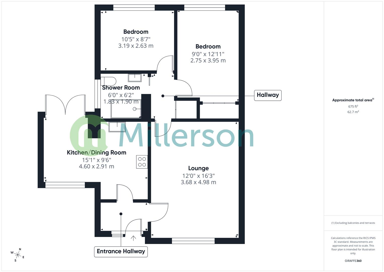 Floorplan for Amal An Avon, Phillack, Hayle