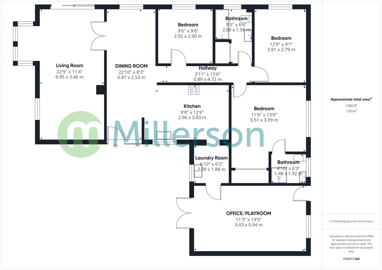 Floorplan for Greenbank, Connor Downs, Hayle