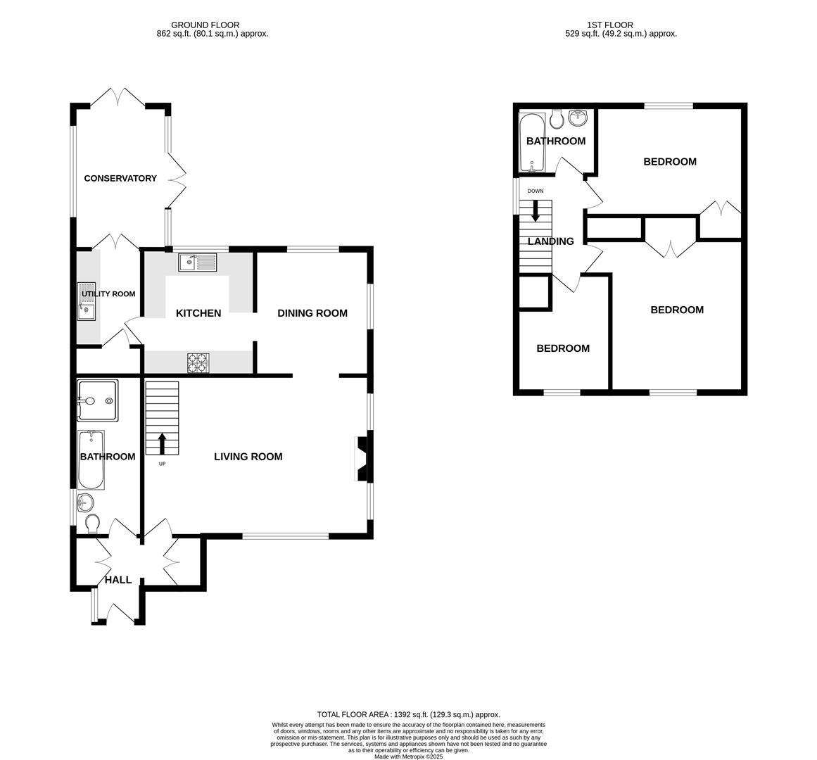 Floorplan for Alexandra Road, St. Ives