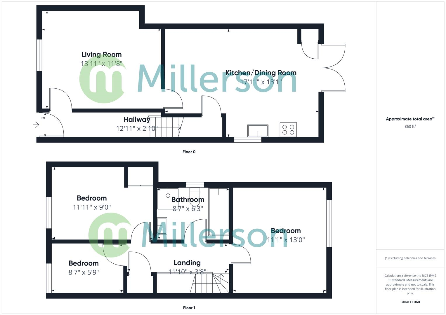 Floorplan for Fore Street, Troon, Camborne