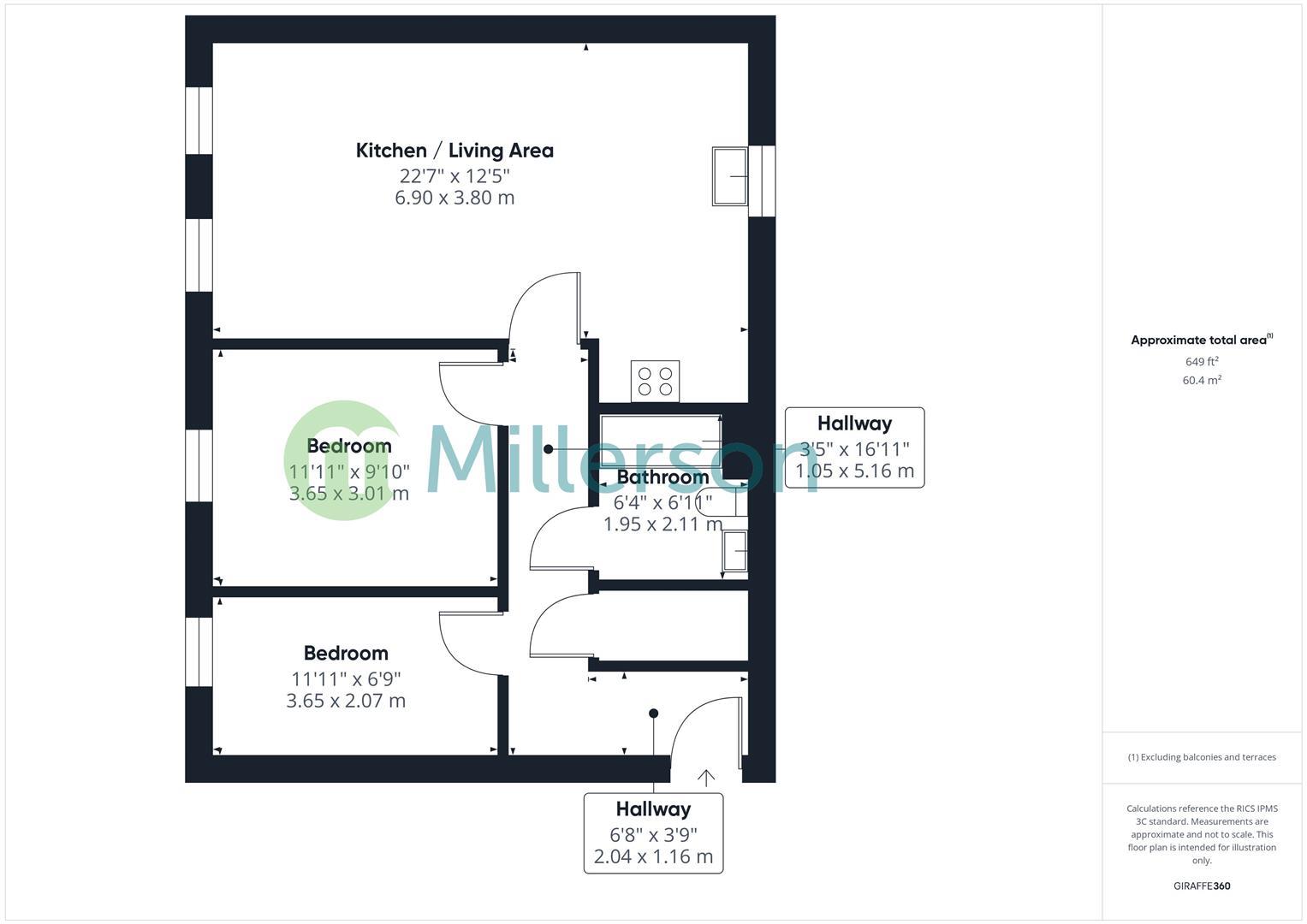 Floorplan for Feeding Field Close, Hayle