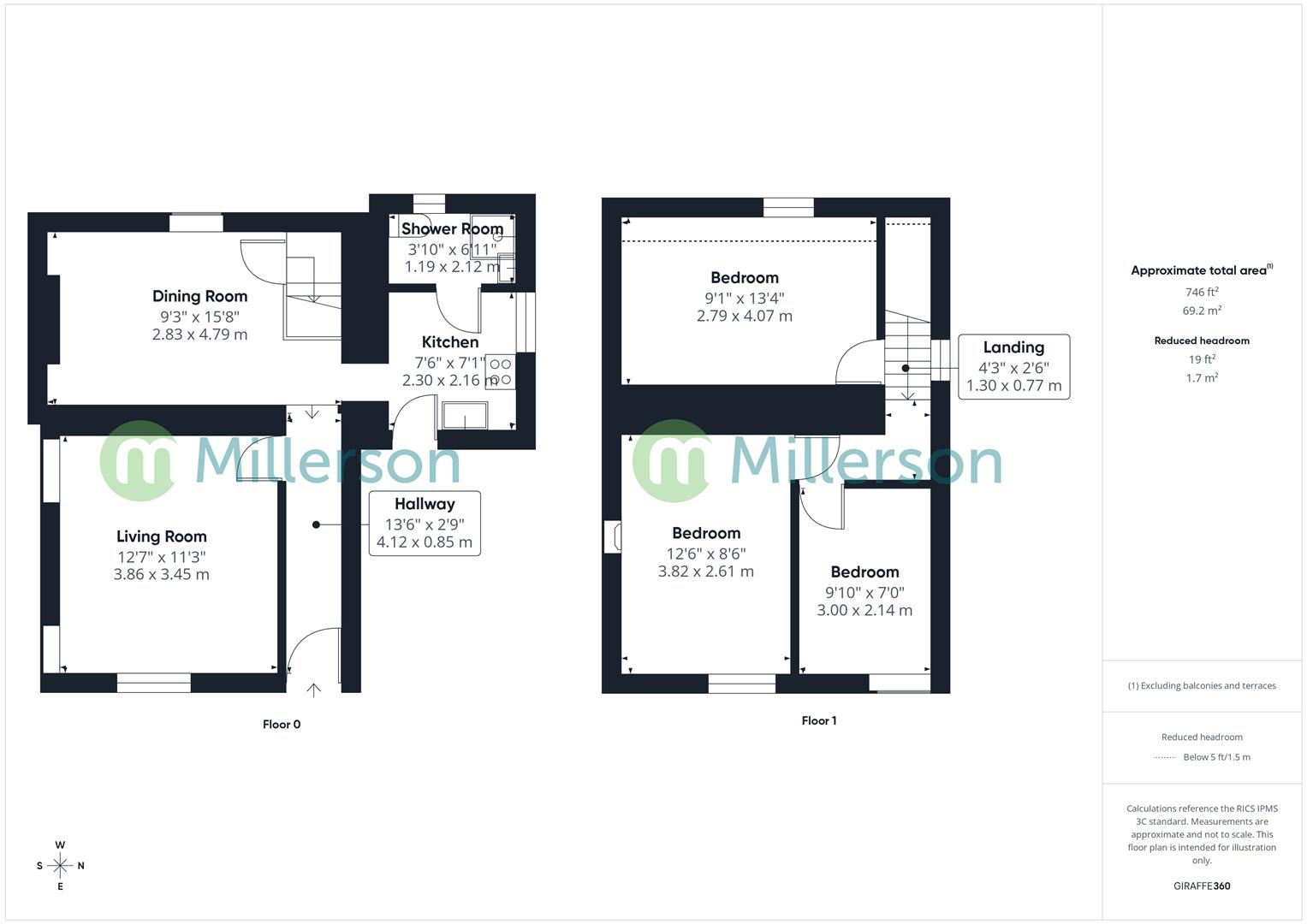 Floorplan for Chapel Road, Tuckingmill, Camborne
