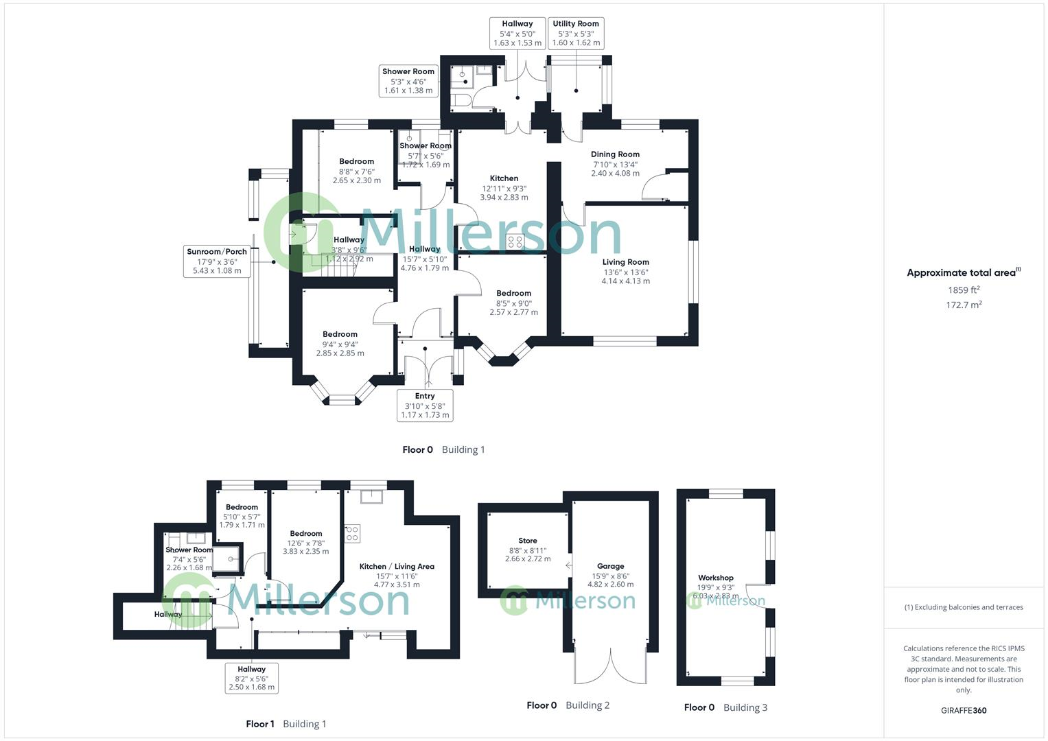 Floorplan for Sandy Lane, Redruth