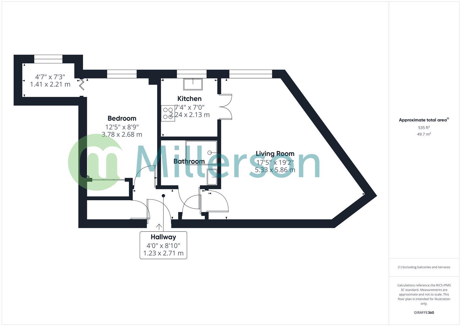 Floorplan for St. Pirans Court, Trevithick Road, Camborne TR