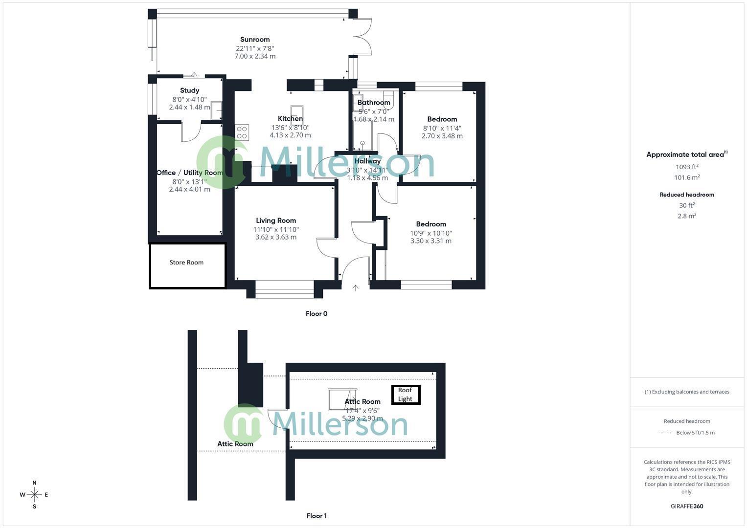 Floorplan for Lowenac Crescent, Connor Downs, Hayle