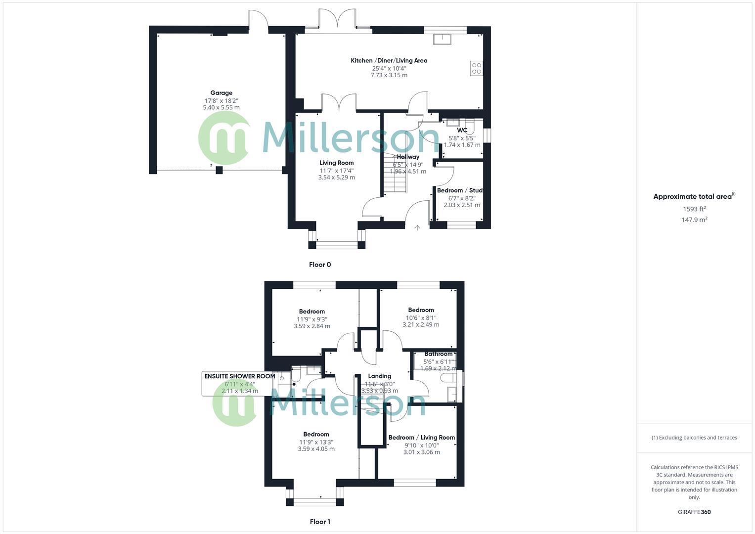 Floorplan for Baileys Meadow, Hayle