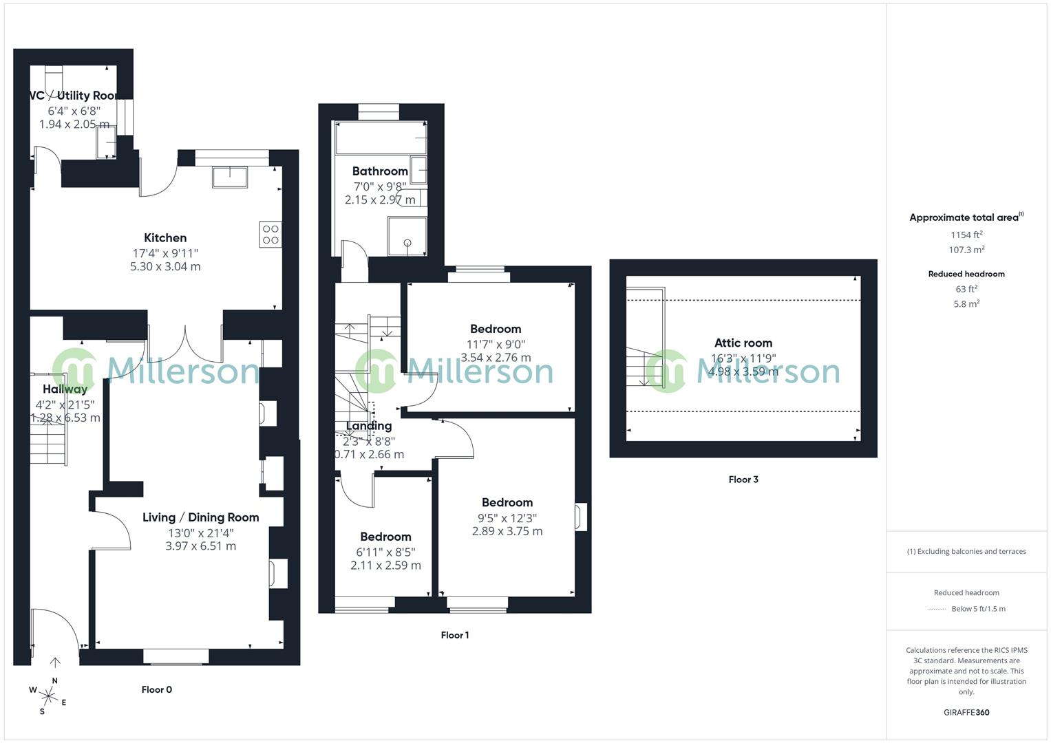 Floorplan for Tolview Terrace, Hayle