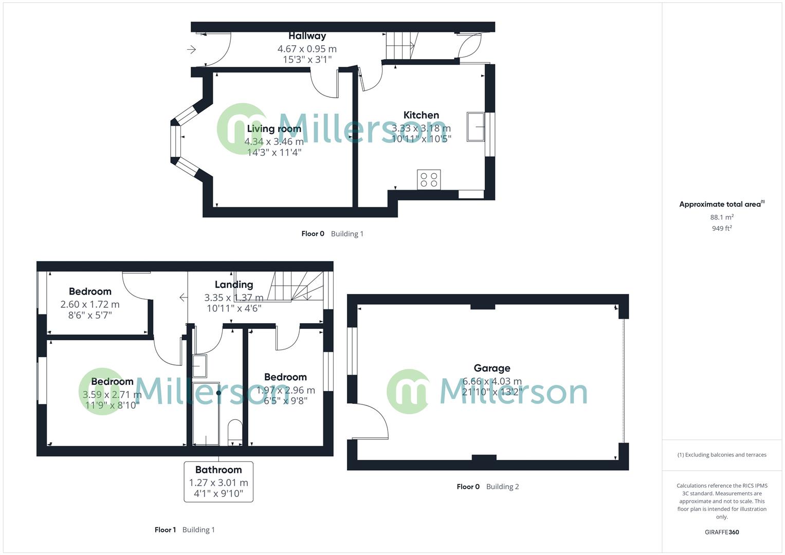 Floorplan for Treslothan Road, Troon, Camborne