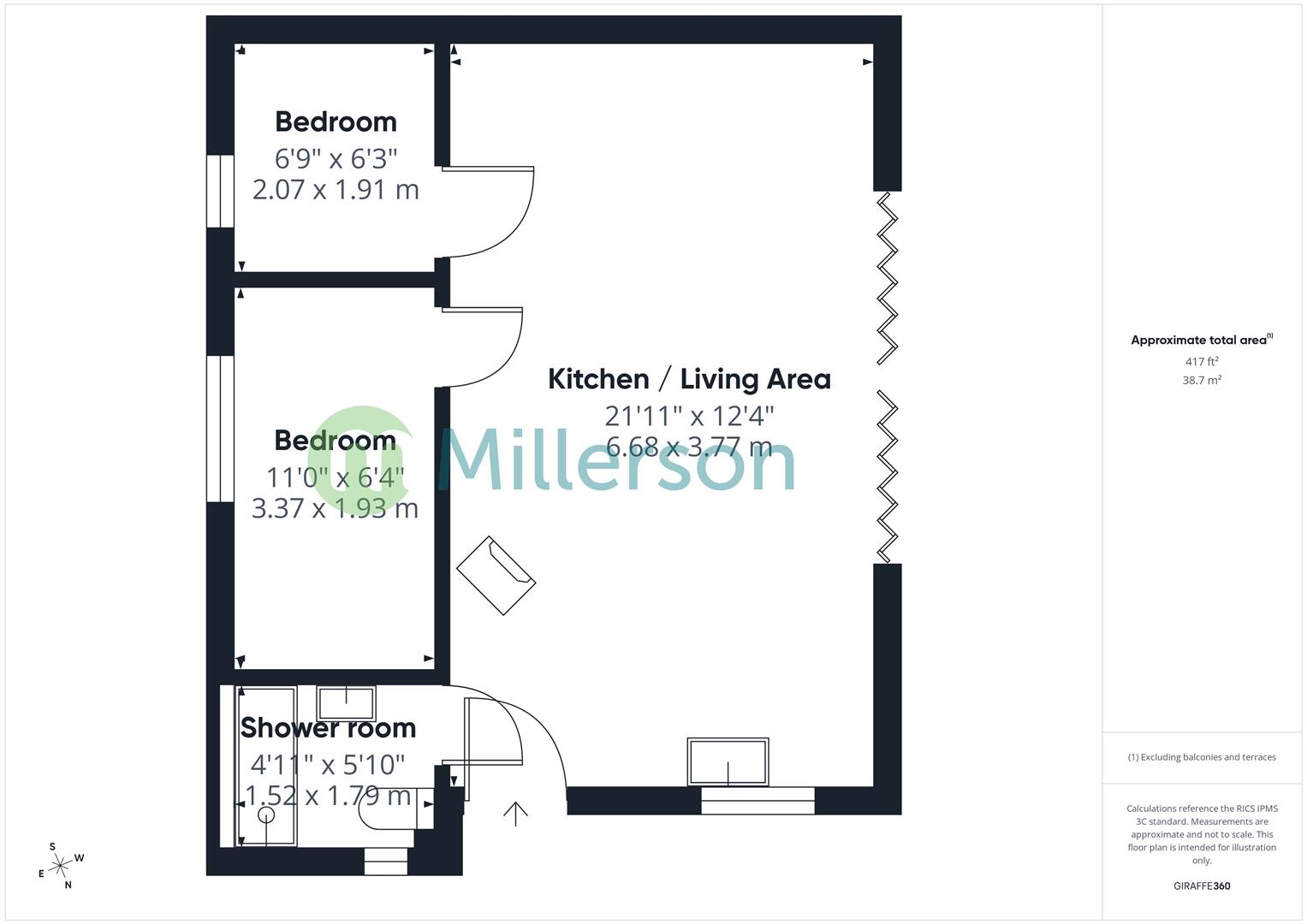 Floorplan for Gwithian Towans, Hayle