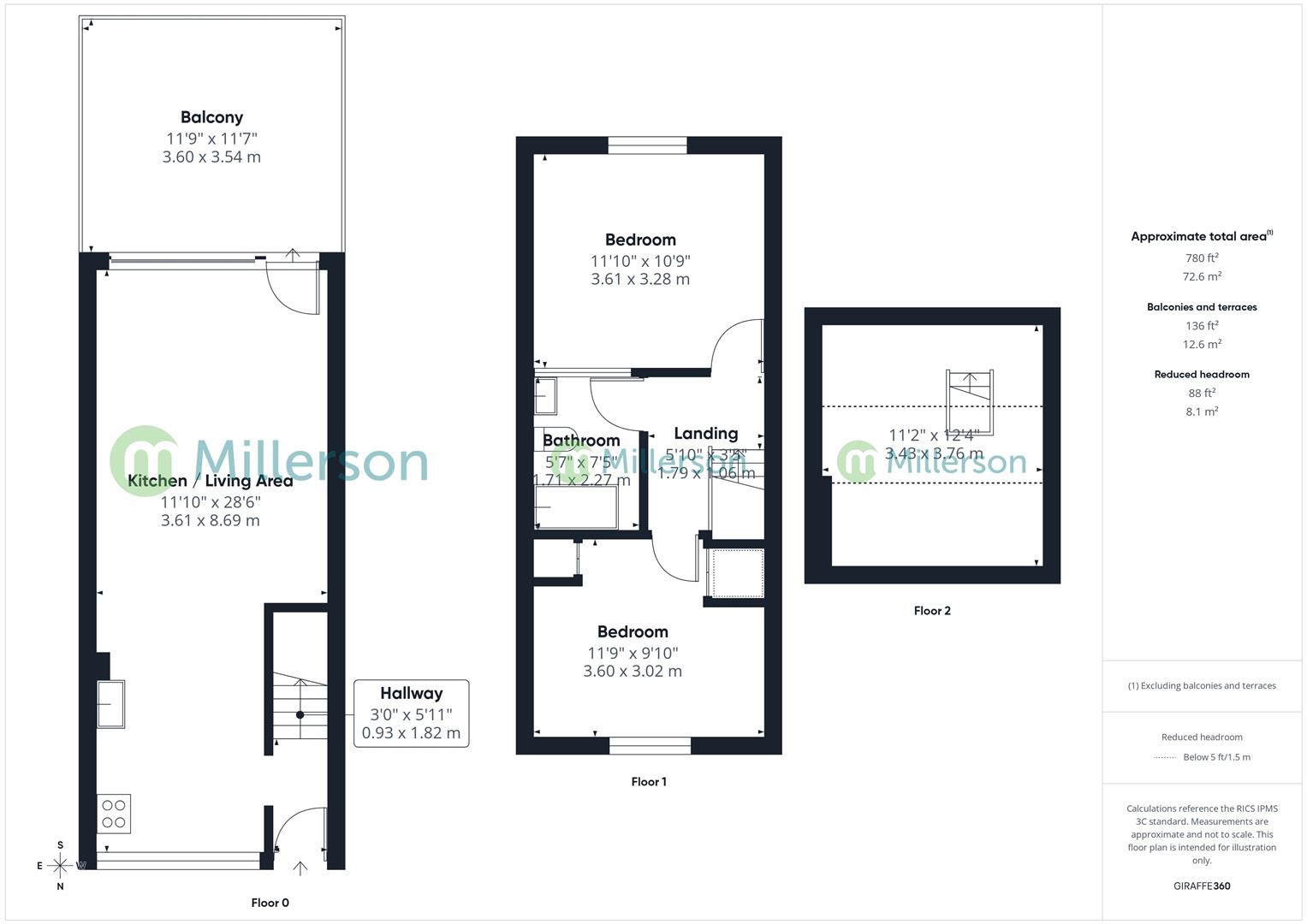 Floorplan for Ayr Court, St. Ives