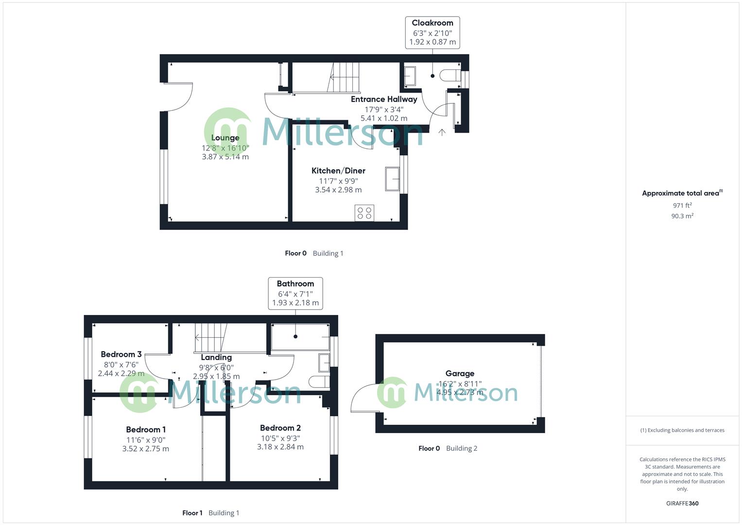 Floorplan for Chy Cober, Hayle