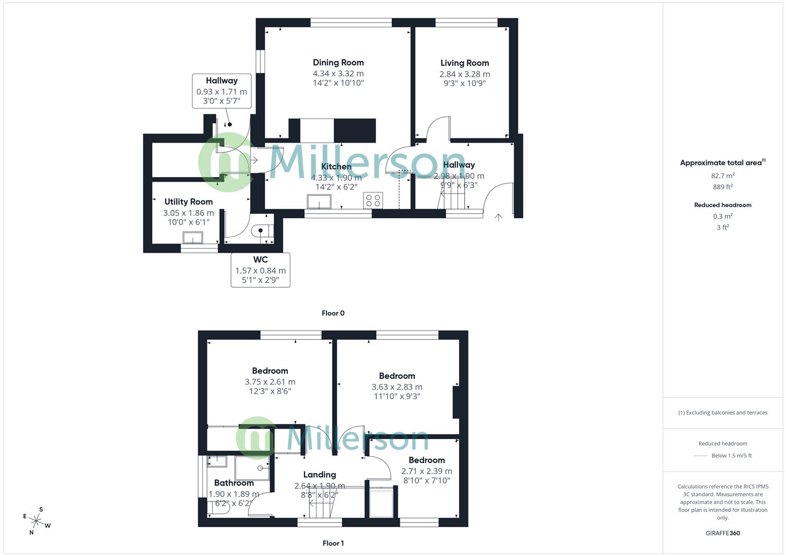 Floorplan for Rosewarne Gate, Camborne