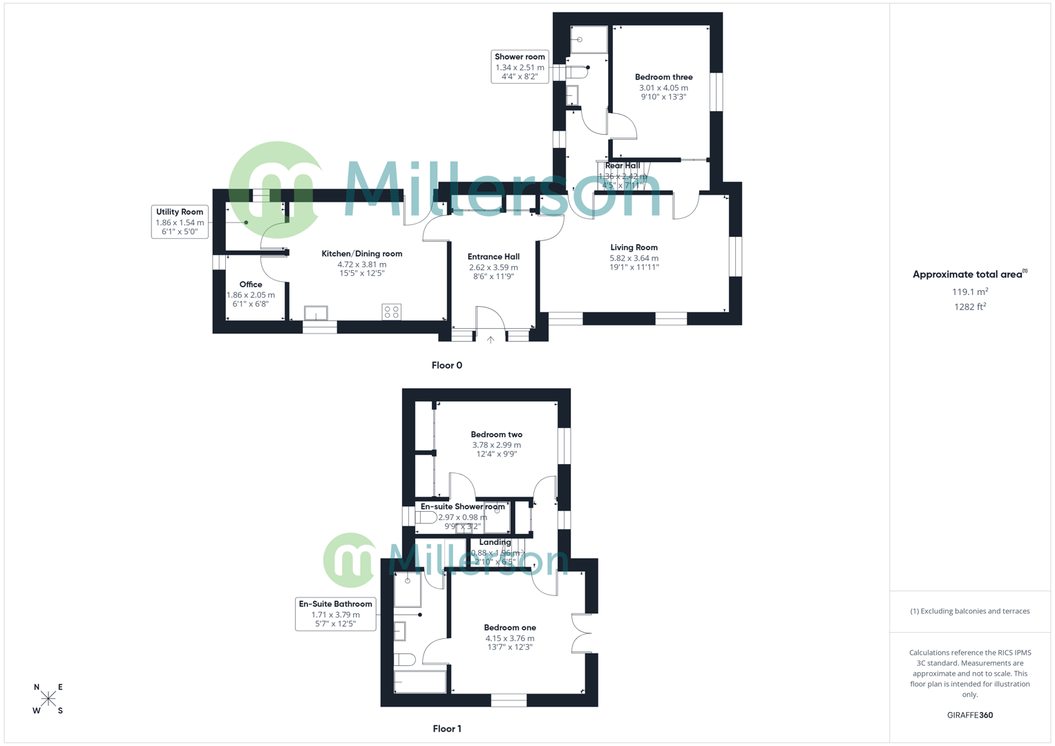 Floorplan for Hoopers Bridge, Bodmin