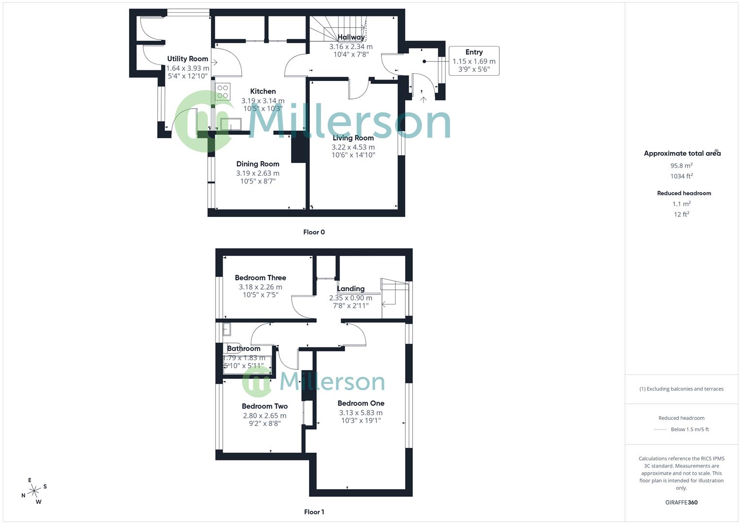 Floorplan for Trinity Close, Carmenellis, Redruth