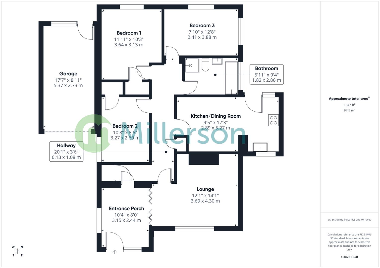 Floorplan for Dracaena Avenue, Hayle