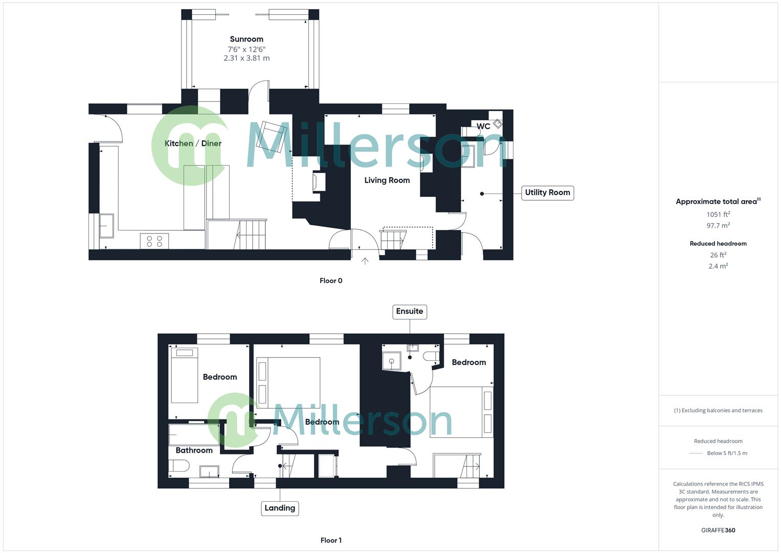 Floorplan for Crown Road, Whitemoor