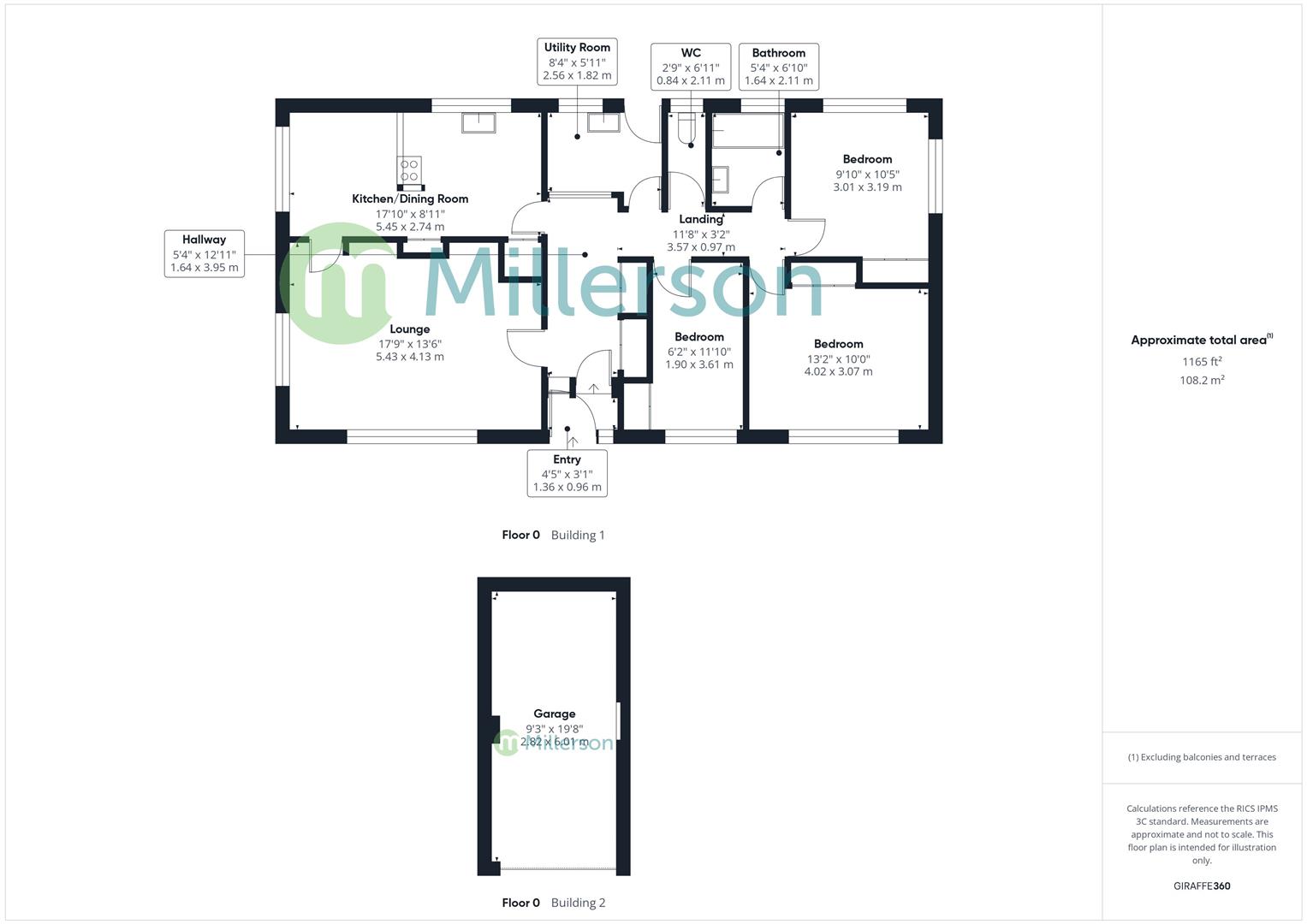 Floorplan for Meadowside Close, Hayle