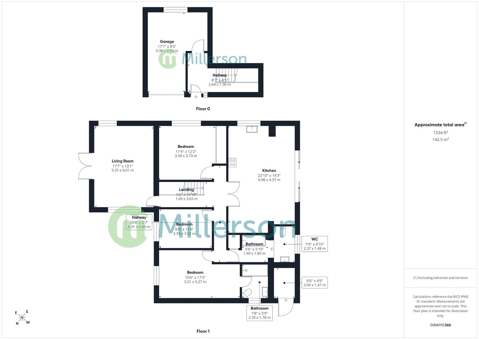 Floorplan for Grist Lane, Angarrack, Hayle