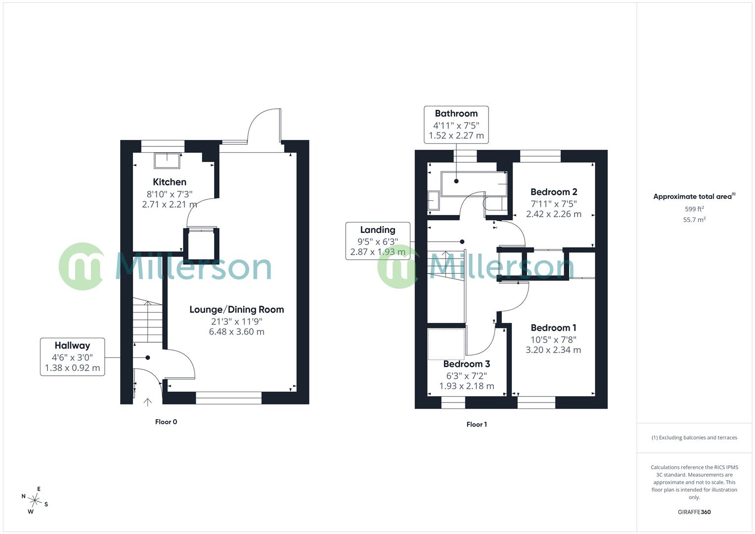 Floorplan for Sea Lane, Hayle