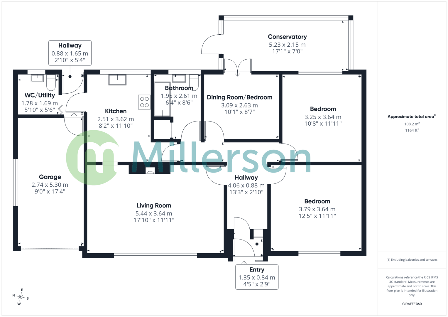 Floorplan for Rosewarne Gardens, Camborne