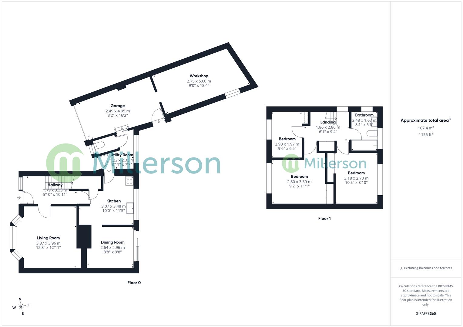 Floorplan for Treloweth Terrace, Park Bottom, Redruth