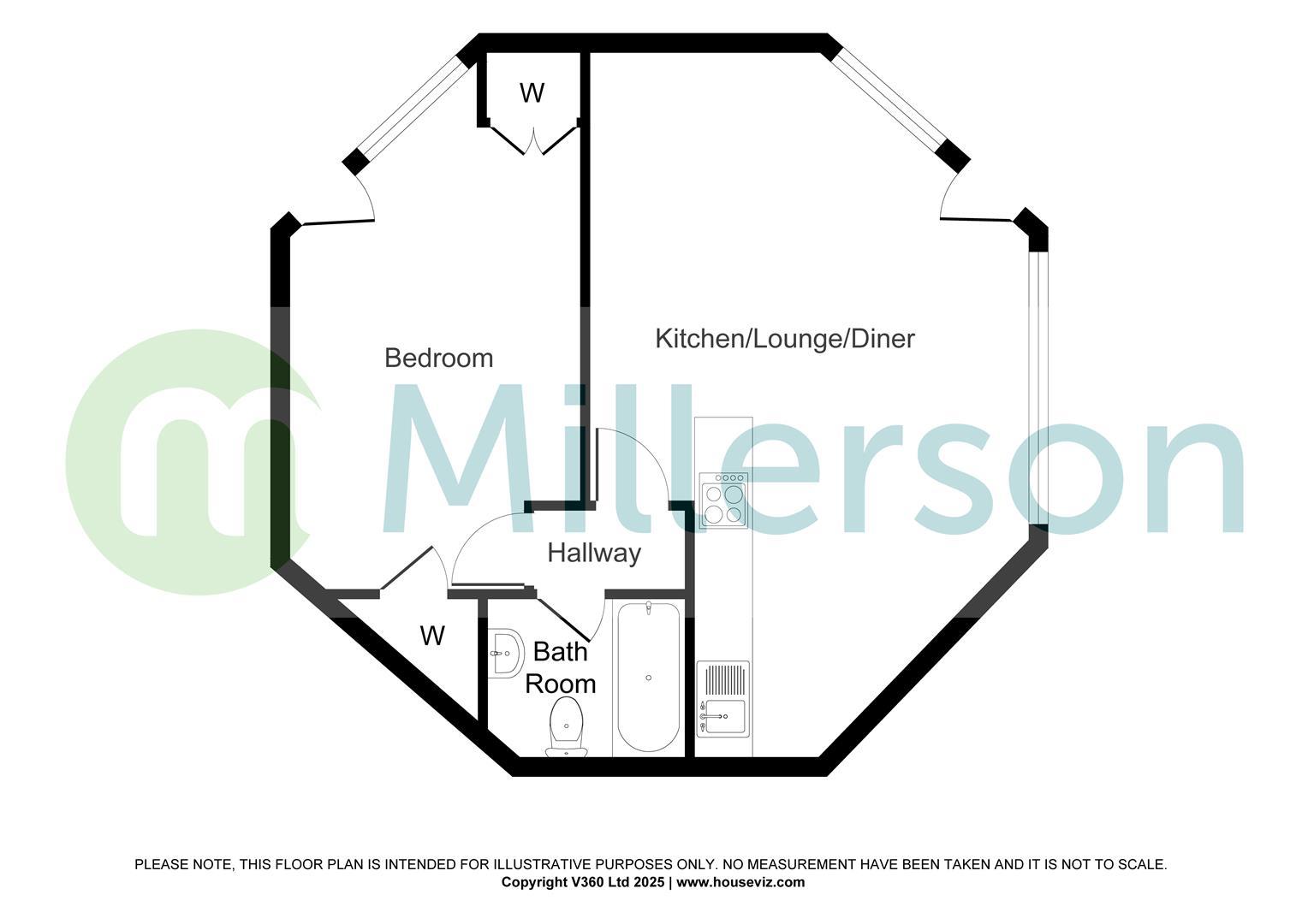 Floorplan for The Roundhouse, Perranzabuloe, Truro