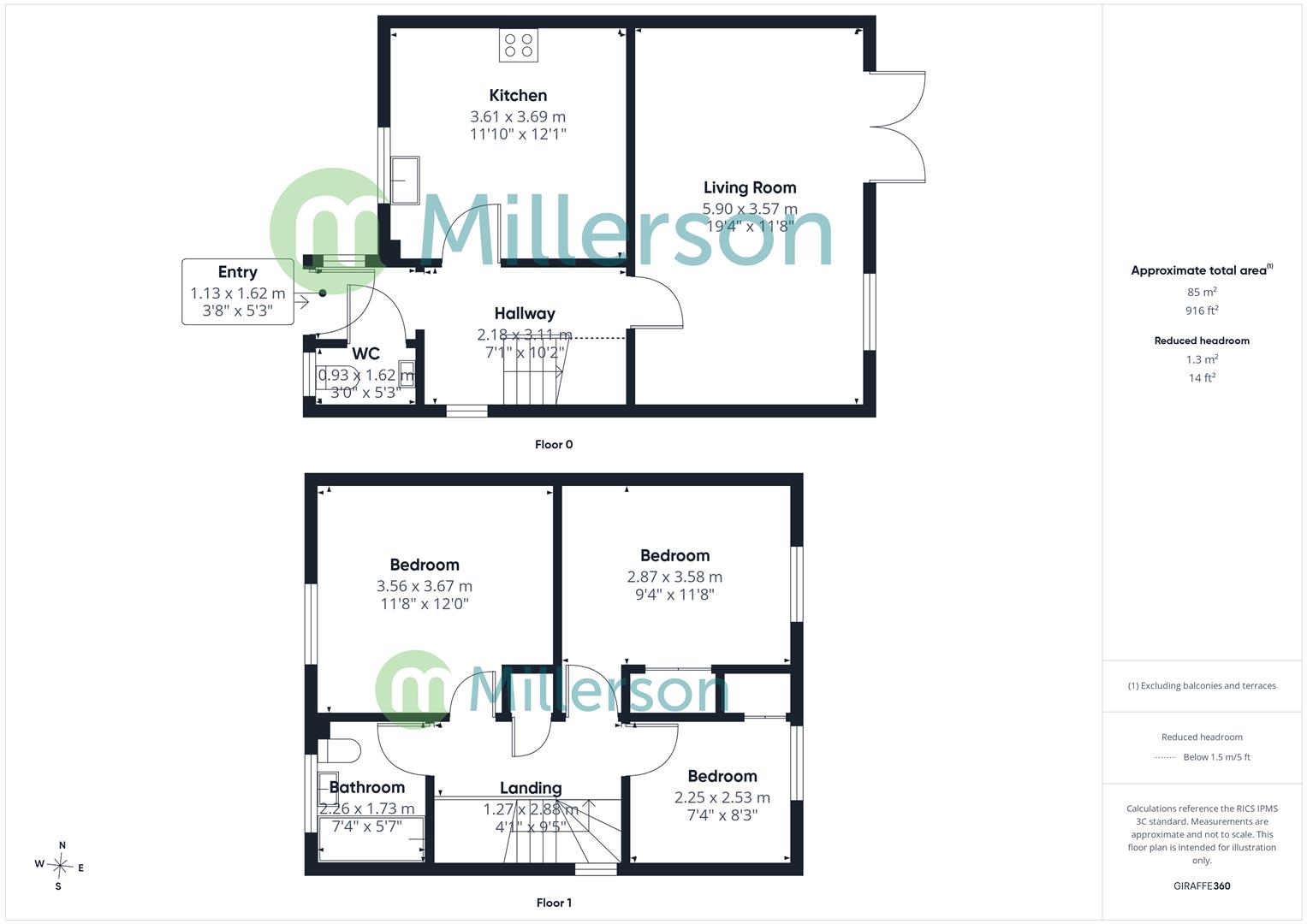 Floorplan for Station Road, Pool, Redruth