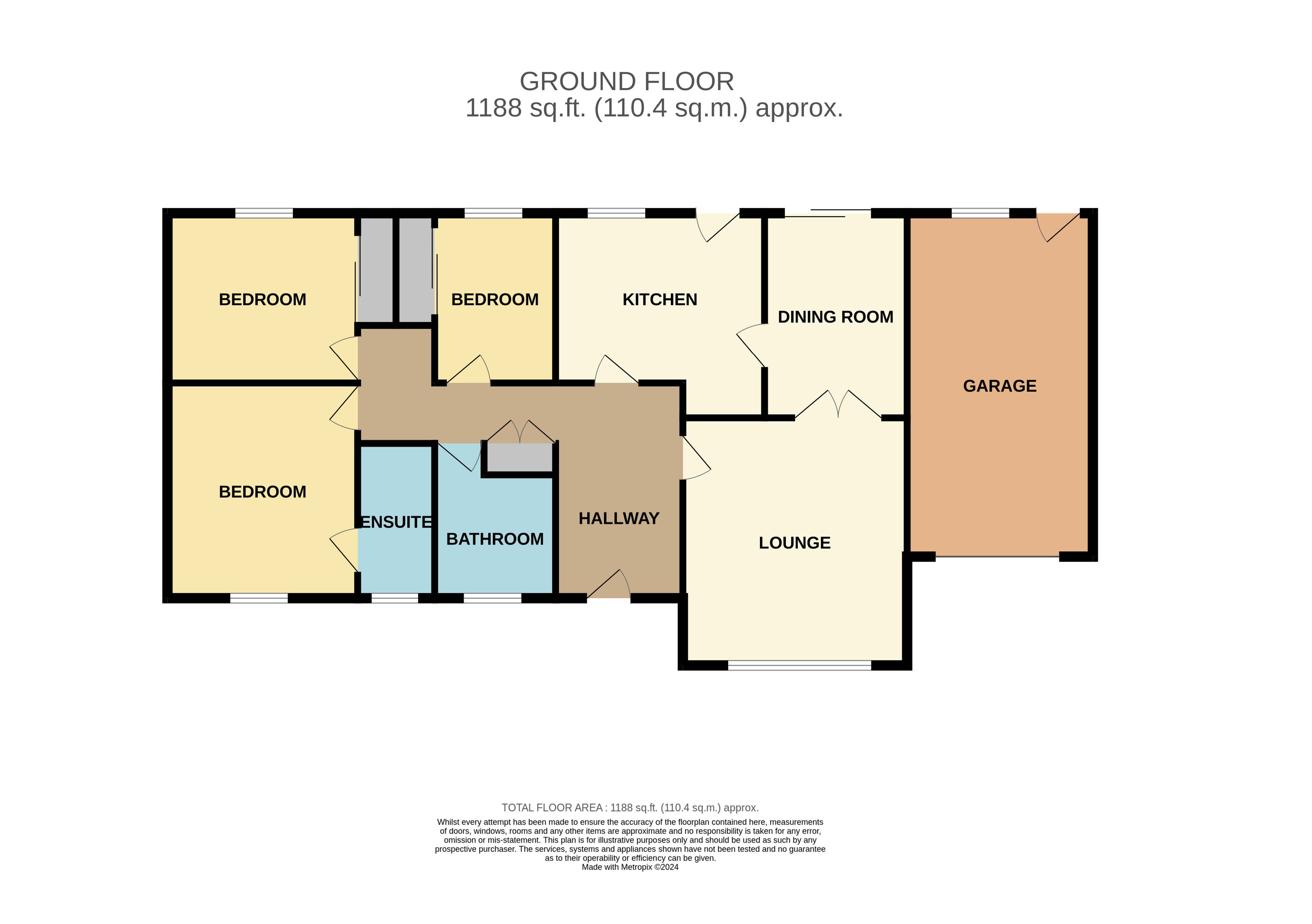 Floorplan for Cefnllys Lane, Llandrindod Wells, Powys