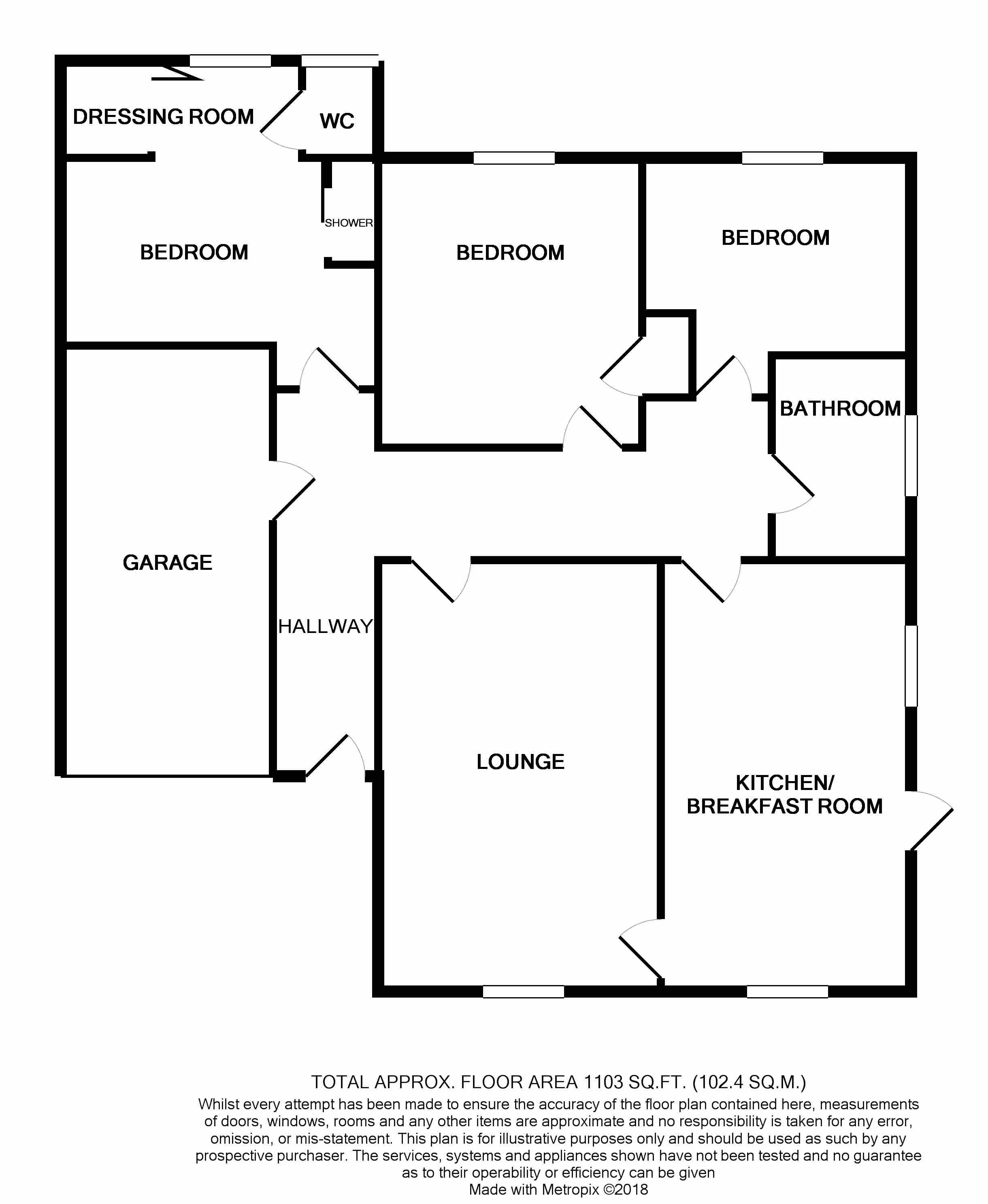 Floorplan for Llandrindod Wells, Powys