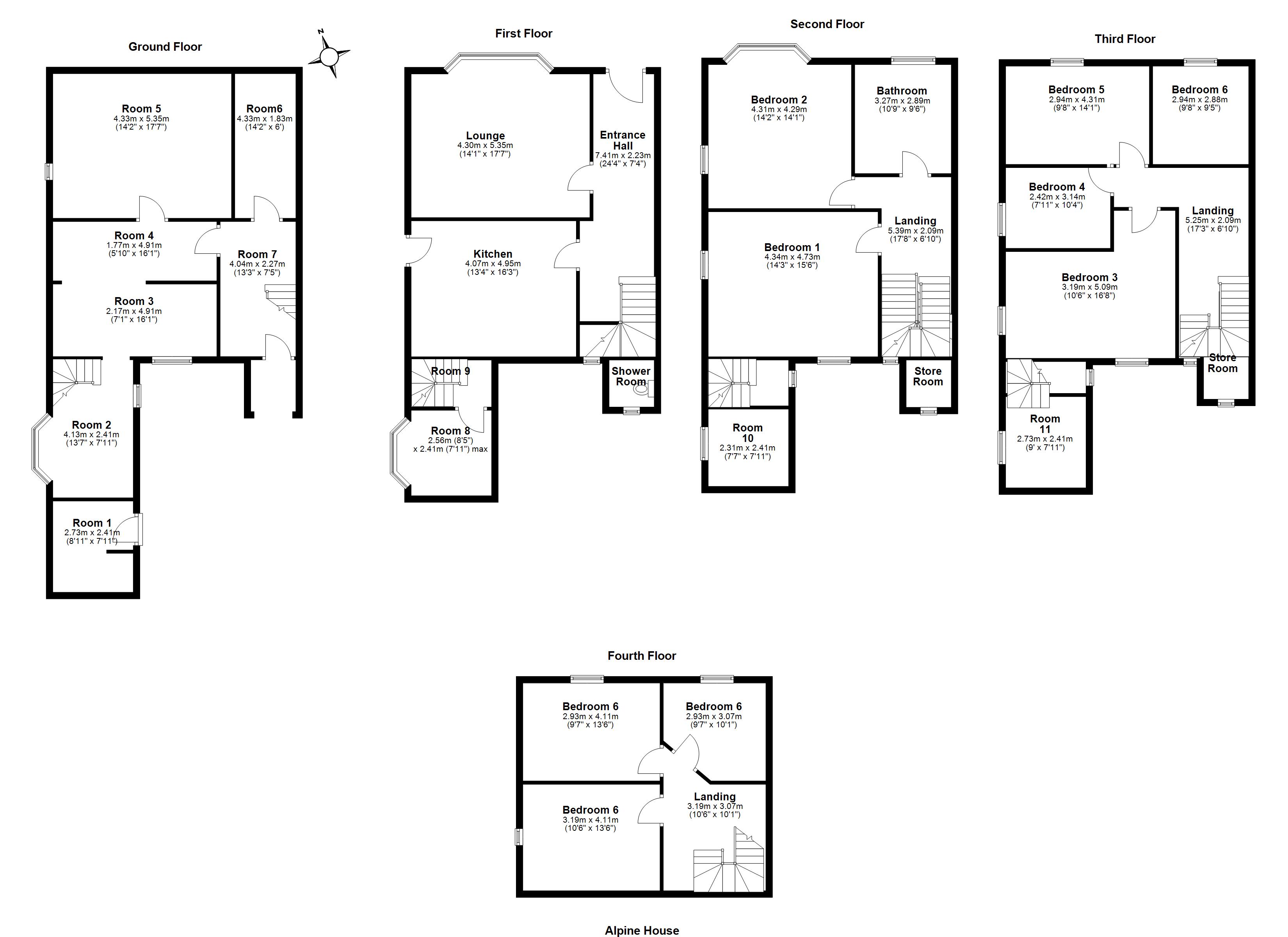 Floorplan for Llandrindod Wells, Powys