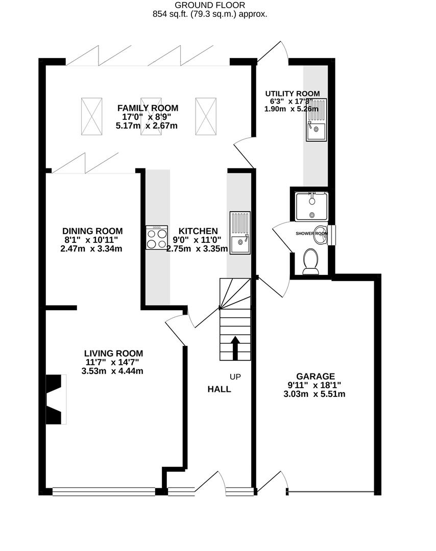 Floorplan for Lincoln Avenue, Warden Hill, Cheltenham