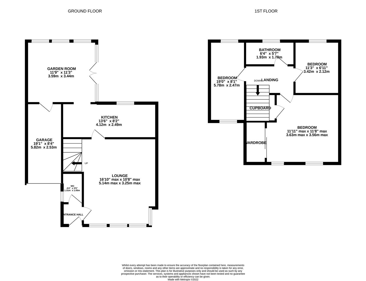 Floorplan for Broad Leys Road, Barnwood, Gloucester