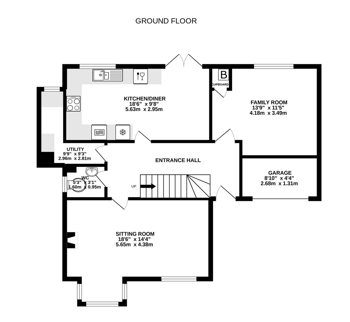 Floorplan for St. Bartholomews Close, Cam, Dursley