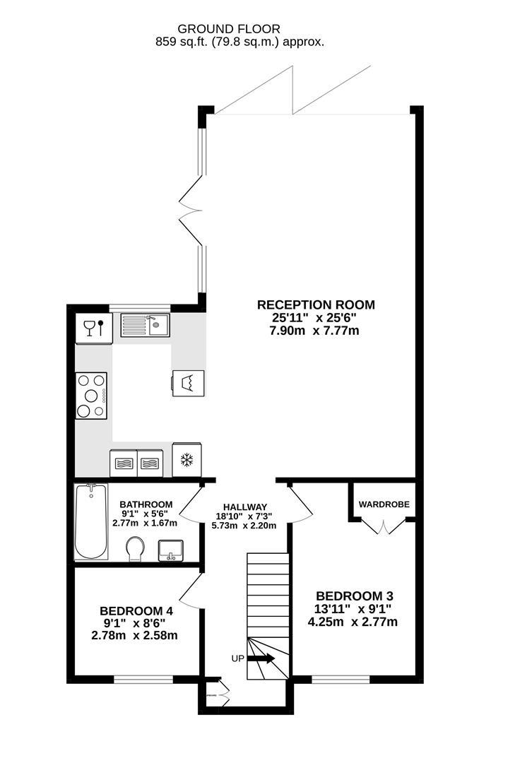 Floorplan for The Quarry, Cam, Dursley