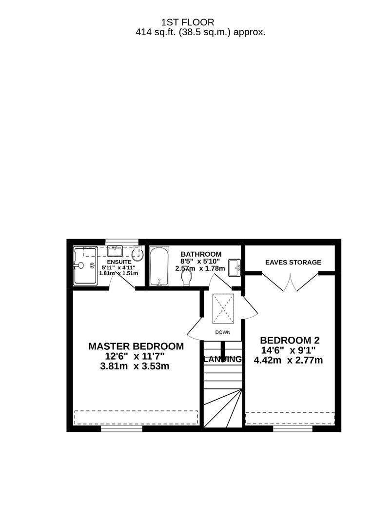 Floorplan for The Quarry, Cam, Dursley