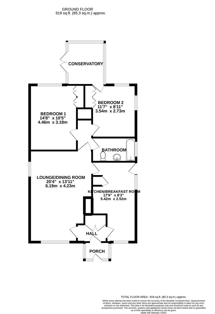 Floorplan for Long Mynd Avenue, Up Hatherley, Cheltenham