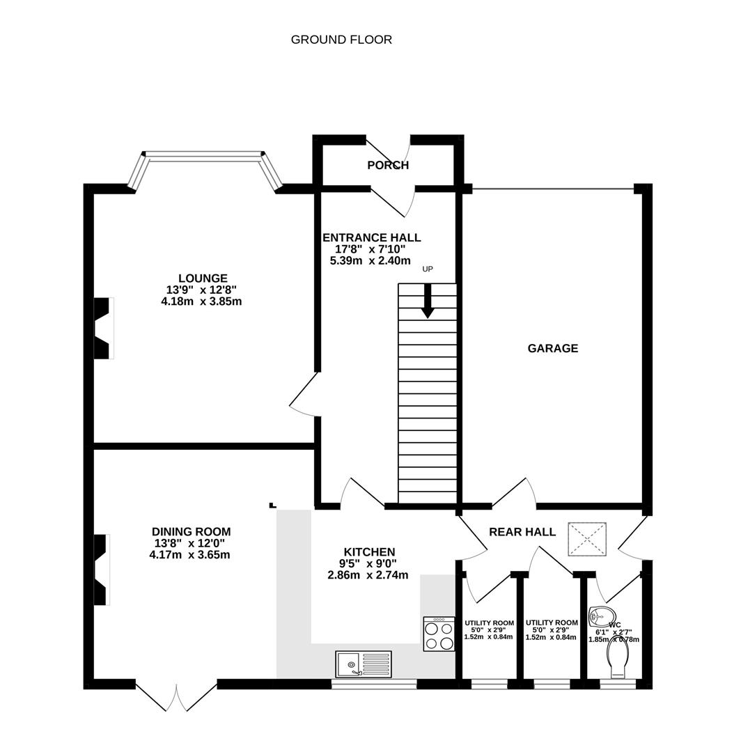 Floorplan for The Crescent, Tilsdown, Dursley