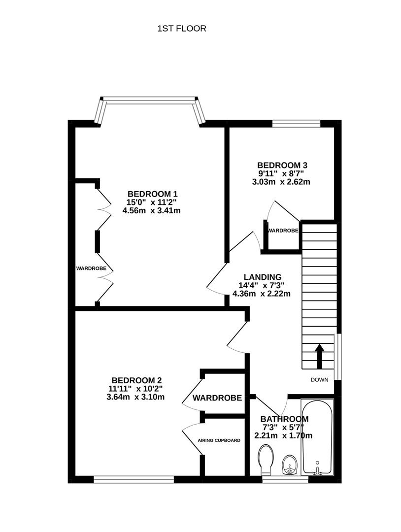 Floorplan for The Crescent, Tilsdown, Dursley