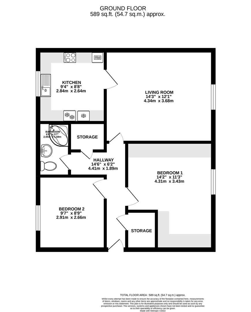 Floorplan for St. Georges Road, Dursley