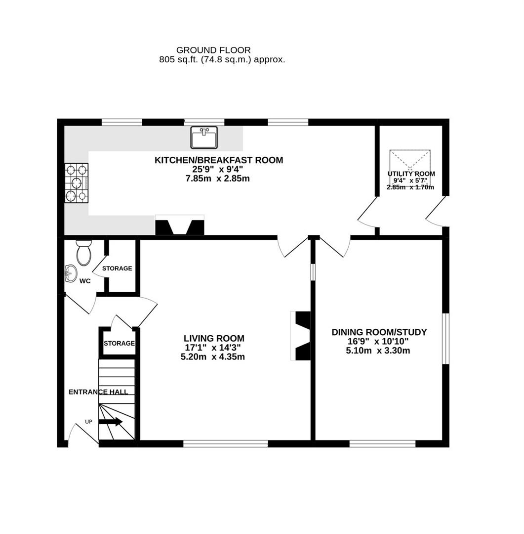 Floorplan for Beards Mill, Leonard Stanley, Stonehouse