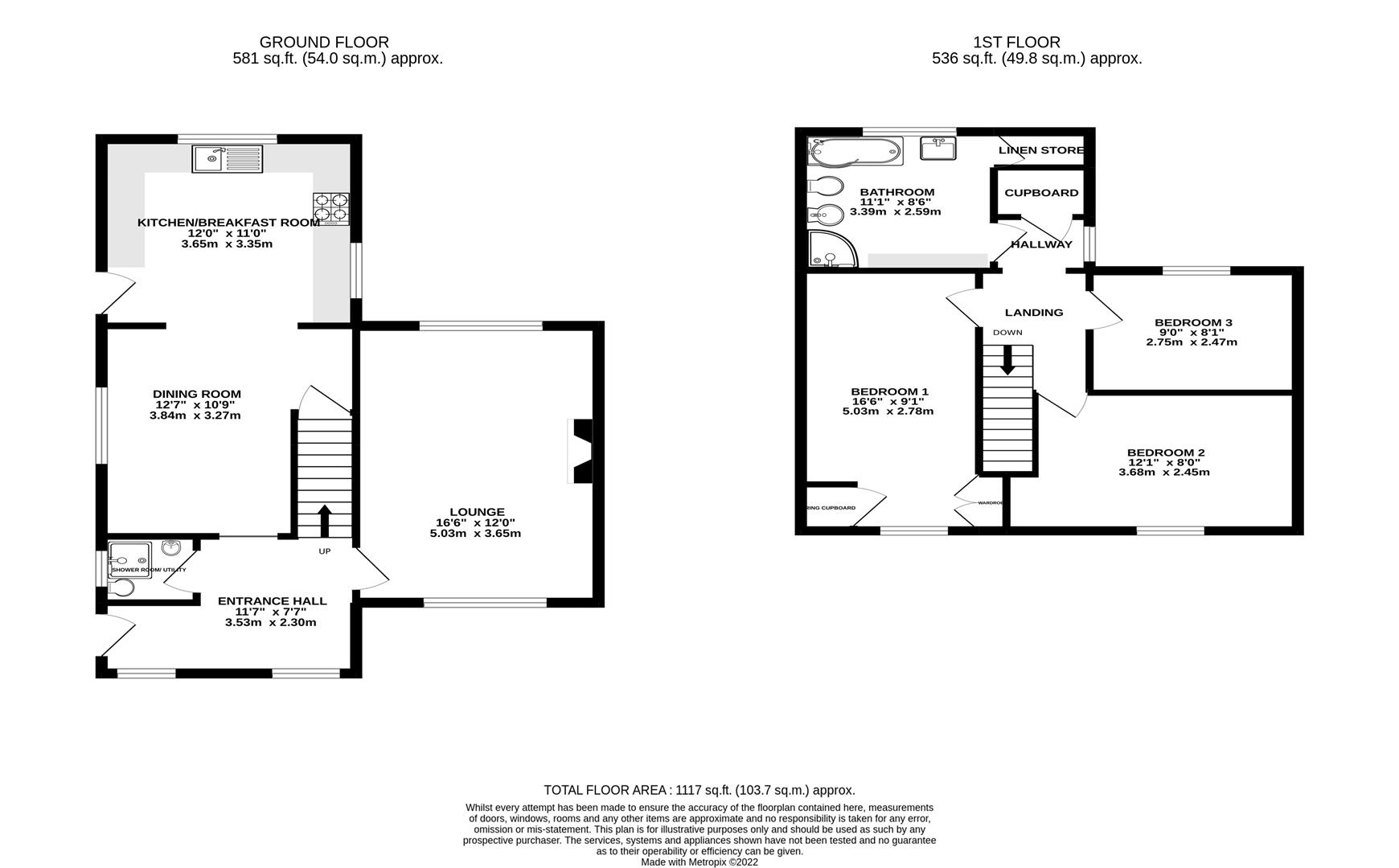Floorplan for North Road West, The Reddings, Cheltenham