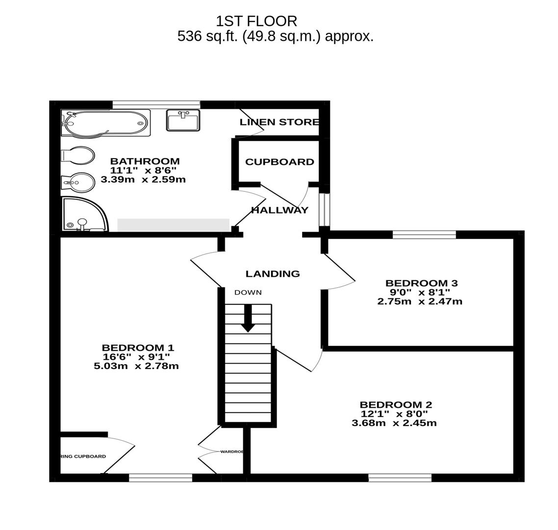 Floorplan for North Road West, The Reddings, Cheltenham